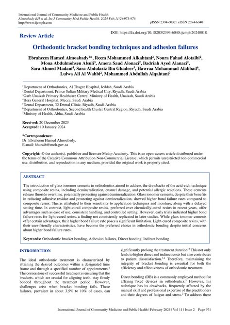Orthodontic bracket bonding techniques and adhesion failures: A .